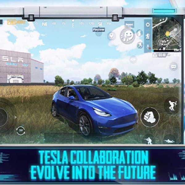 mission ignition ranked mode in Pubg mobile. Photo of Tesla car