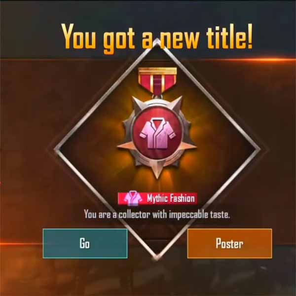 How to get a mythic fashion title in Pubg mobile\BGMI with less UC?