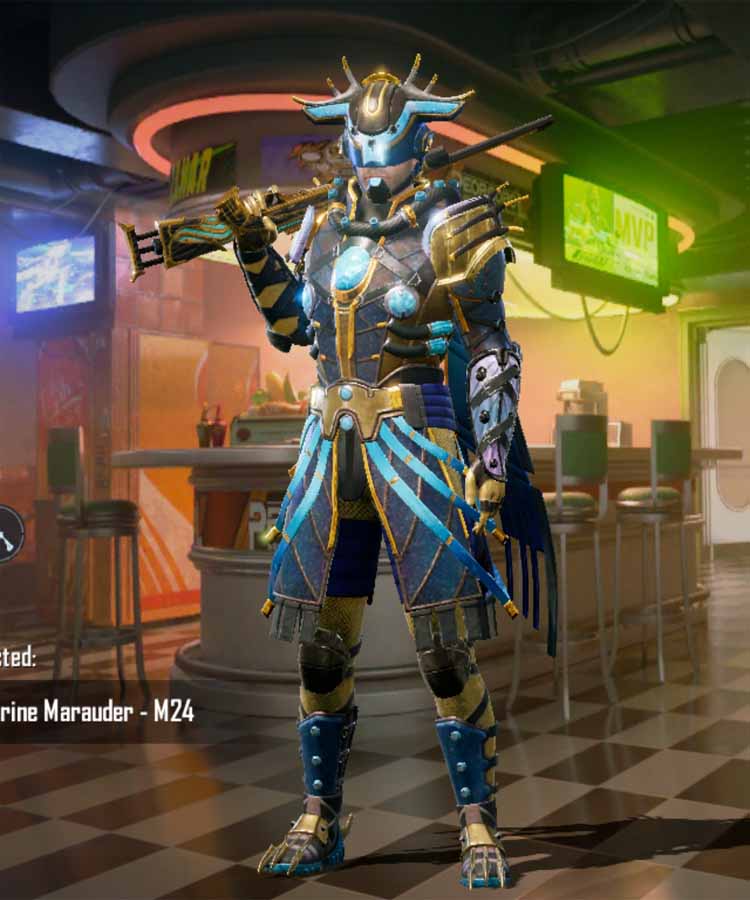 The Marine Marauder: it is the outfit of Pubg mobile Cycle 1 season: month 2
