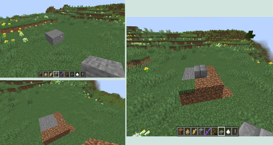 First step to build the snowball farm in Minecraft
