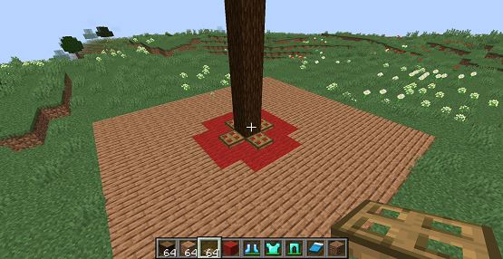 third step to create Christmas tree in Minecraft