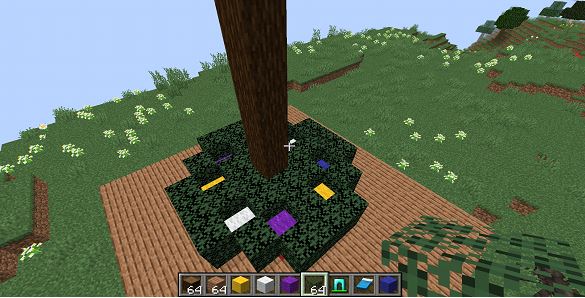fifth step to make Christmas tree in Minecraft