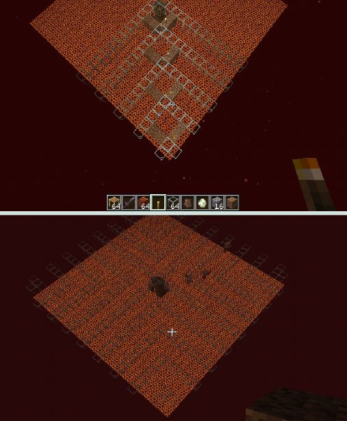 14th step of making a Gold farm in Minecraft