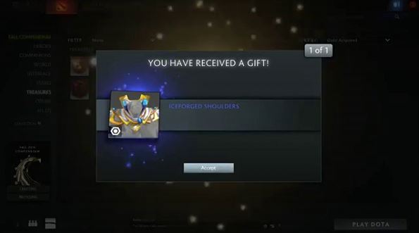 Getting Free Immortal items as a gift from friend in Dota 2
