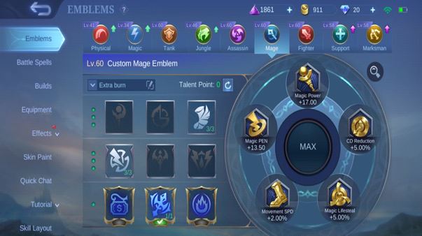 Xavier's best Emblem: custom mage emblem with the second talent