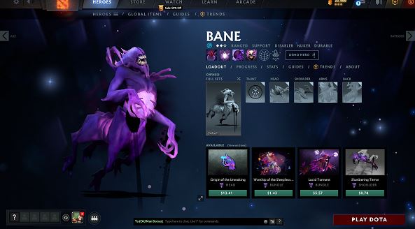 Dota 2 Bane, a support hero