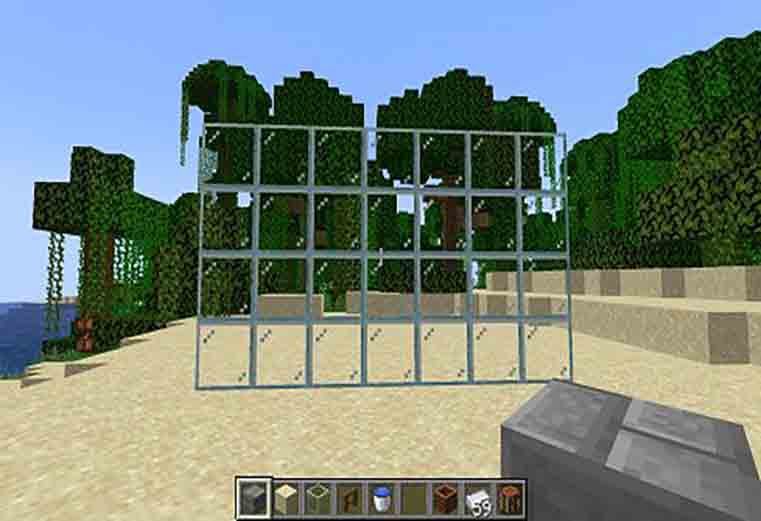 Step 1 to make automatic Kelp farm in Minecraft