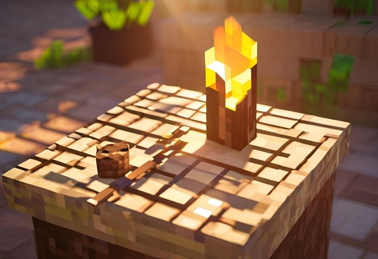 How the sticks are crafted in Minecraft to make a torch? The Picture tutorial.