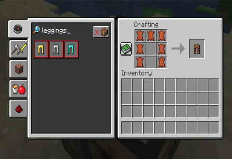 How to make Leggings in Minecraft? A photo