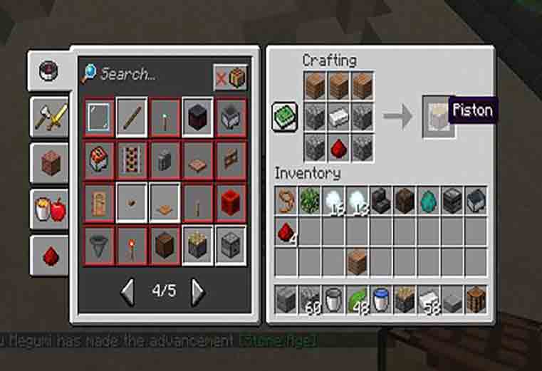 How to make a piston in Minecraft?