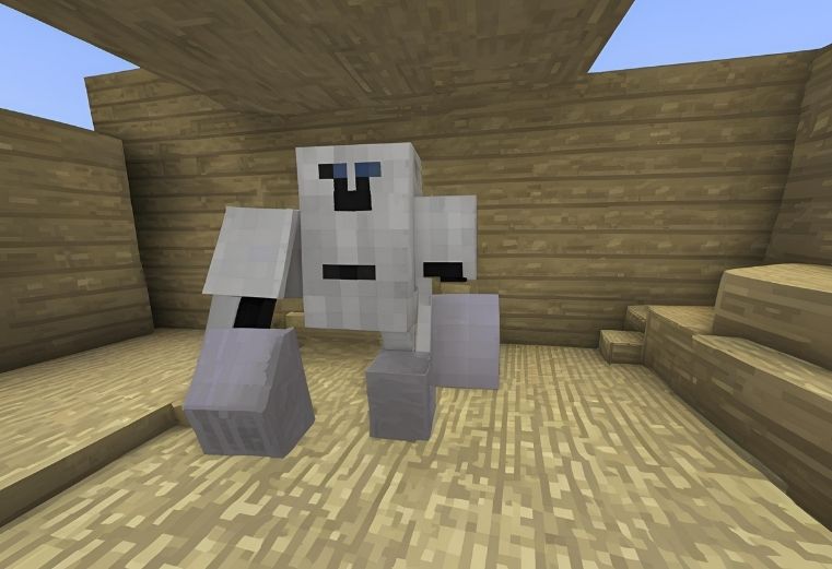 Third step to make Iron golem in Minecraft