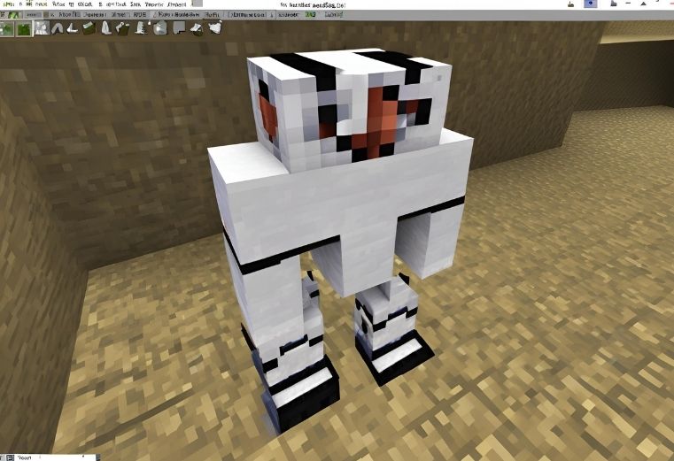 6th step of building iron golem in Minecraft