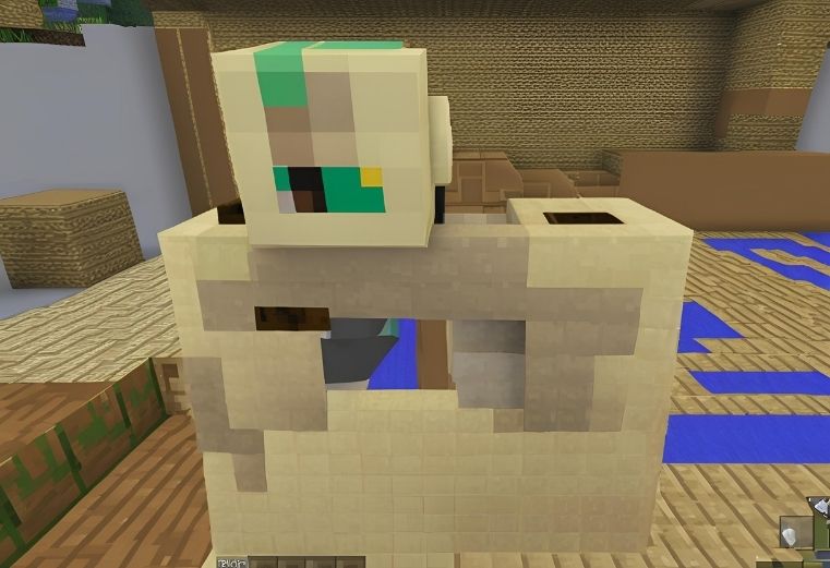 Step 1 of making iron golem in Minecraft