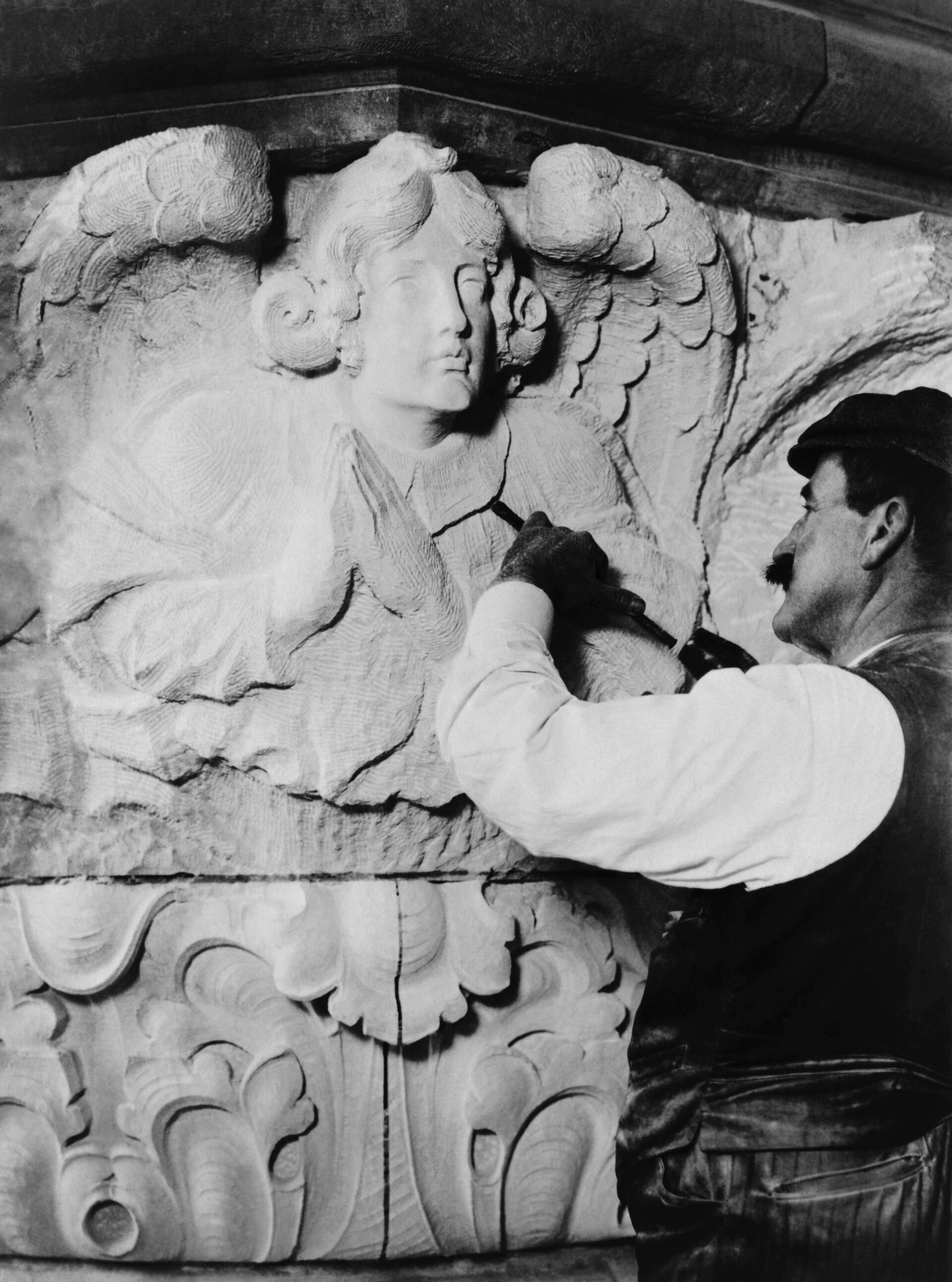 The perfect break for mother and son? Stone-carving and wood-turning in Sussex