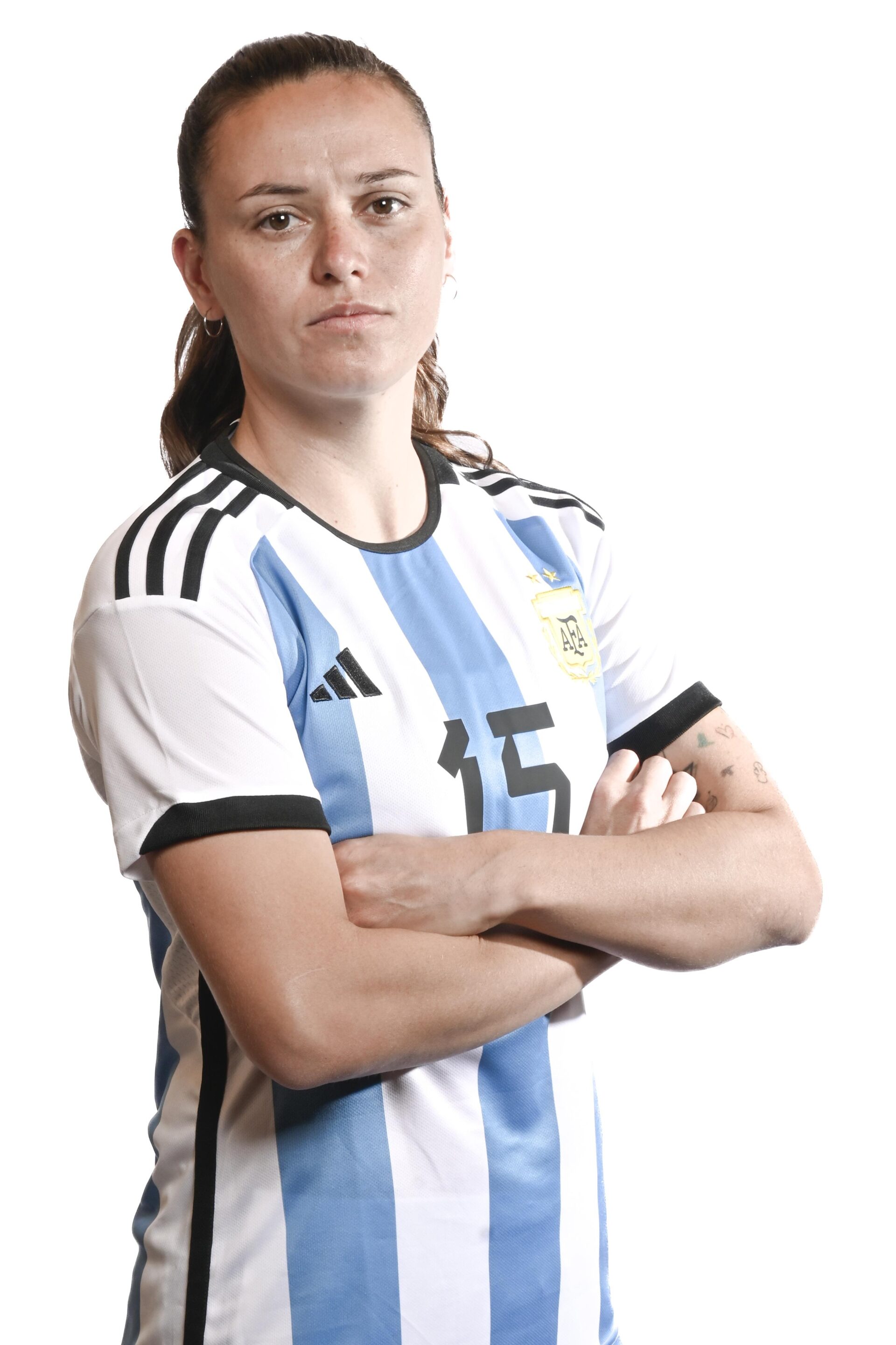 Florencia Bonsegundo scores to give Argentina a 1-0 lead over Uruguay
